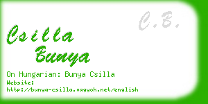 csilla bunya business card